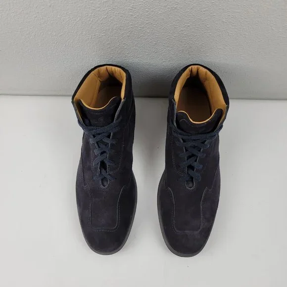 HOGAN INTERACTIVE Mens Blue  suede Shoes Sneakers driving high top Size 10 - Picture 8 of 10